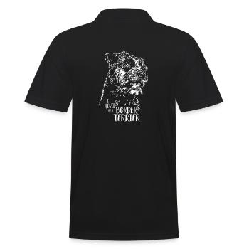Aimé par un BORDER TERRIER Chien Wilsigns - Polo Homme - noir - Dos - Kai (181cm)