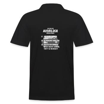 Ausbilder Spruch Geschenk Automobilbranche - Männer Poloshirt - Schwarz - Hinten - Kai (181cm)