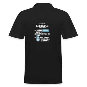 Ausbilder Spruch Geschenk Klempner - Männer Poloshirt - Schwarz - Hinten - Kai (181cm)