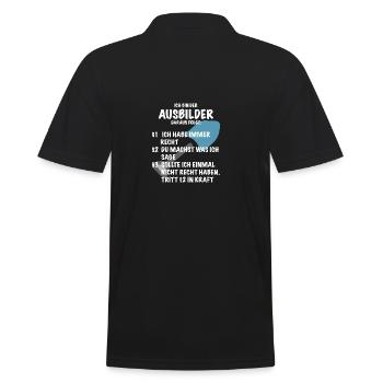 Ausbilder Spruch Geschenk Bauarbeiter - Männer Poloshirt - Schwarz - Hinten - Kai (181cm)