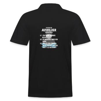 Ausbilder Spruch Geschenk Mechaniker Mechatroniker - Männer Poloshirt - Schwarz - Hinten - Kai (181cm)