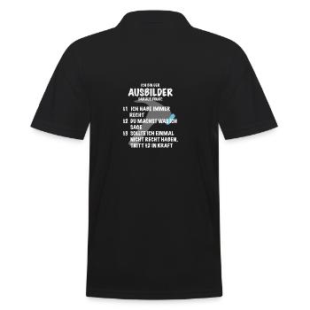 Ausbilder Spruch Geschenk Handwerker - Männer Poloshirt - Schwarz - Hinten - Kai (181cm)