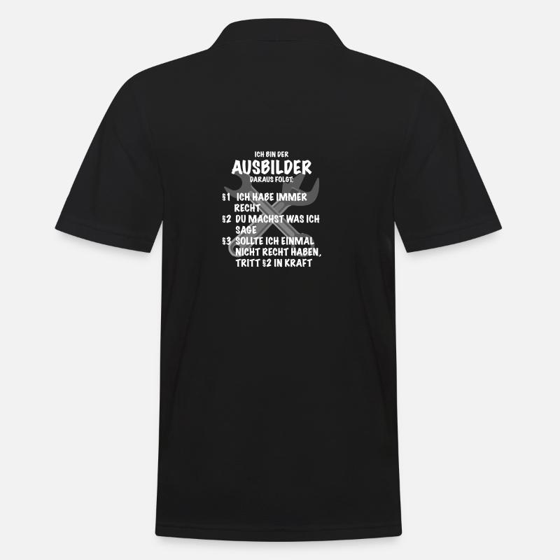 Ausbilder Spruch Geschenk Handwerker - Männer Poloshirt - Schwarz