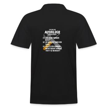 Ausbilder Spruch Geschenk Handwerker - Männer Poloshirt - Schwarz - Hinten - Kai (181cm)