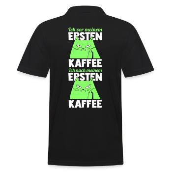 Chat avant mon premier café - Polo Homme - noir - Dos - Kai (181cm)