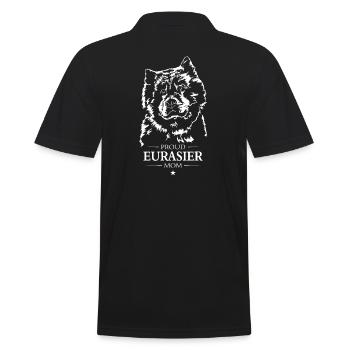 Eurasier Mom Hunde Hund Wilsigns - Männer Poloshirt - Schwarz - Hinten - Kai (181cm)