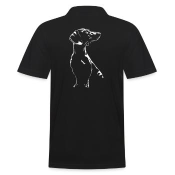 Teckel Silhouette Chiens Chien Wilsigns - Polo Homme - noir - Dos - Kai (181cm)