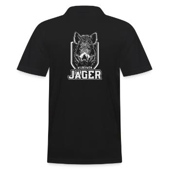 SANGLIER Chasse Chasseur Chiens de chasse Wilsigns - Polo Homme - noir - Dos - Kai (181cm)