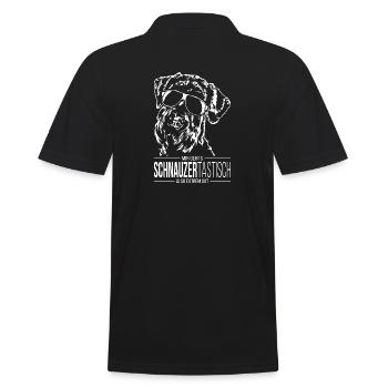 SCHNAUZERTASTISCH Riesenschnauzer Hundespruch Hund - Männer Poloshirt - Schwarz - Hinten - Kai (181cm)