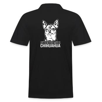 La vie de Chihuahua est meilleure Chiens Wilsigns - Polo Homme - noir - Dos - Kai (181cm)