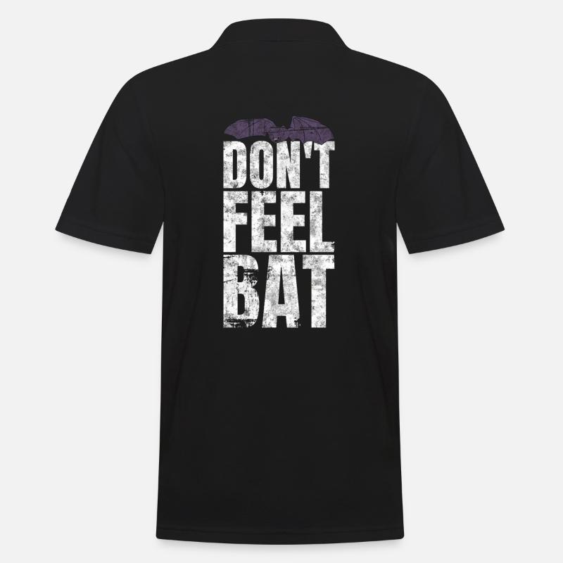 Don't Feel Bat Fledermaus Spruch - Männer Poloshirt - Schwarz