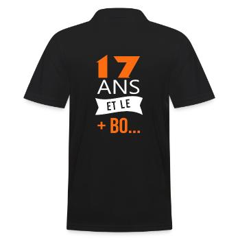 17 ans anniversaire 17 ans et le plus beau - Polo Homme - noir - Dos - Kai (181cm)