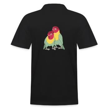 Unzertrennliche - Männer Poloshirt - Schwarz - Hinten - Kai (181cm)