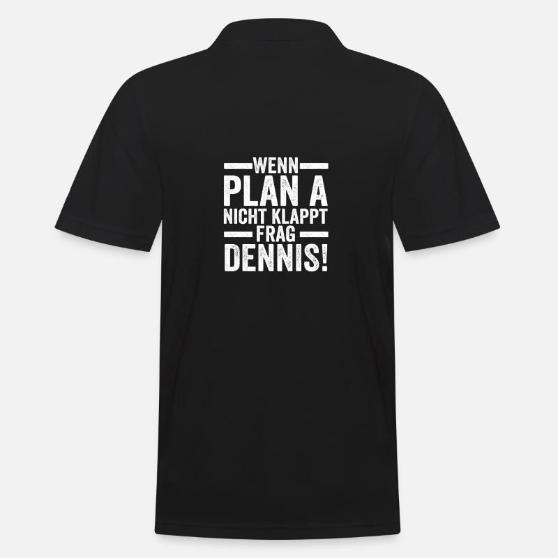 First name Dennis - Men's Polo Shirt - black