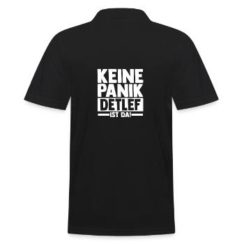Vorname Detlef - Männer Poloshirt - Schwarz - Hinten - Kai (181cm)