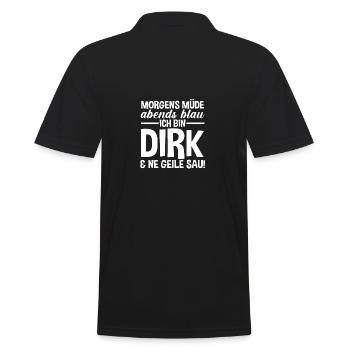 Prénom Dirk - Polo Homme - noir - Dos - Kai (181cm)