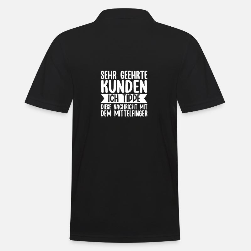 I'm typing this message with my middle finger - Men's Polo Shirt - black