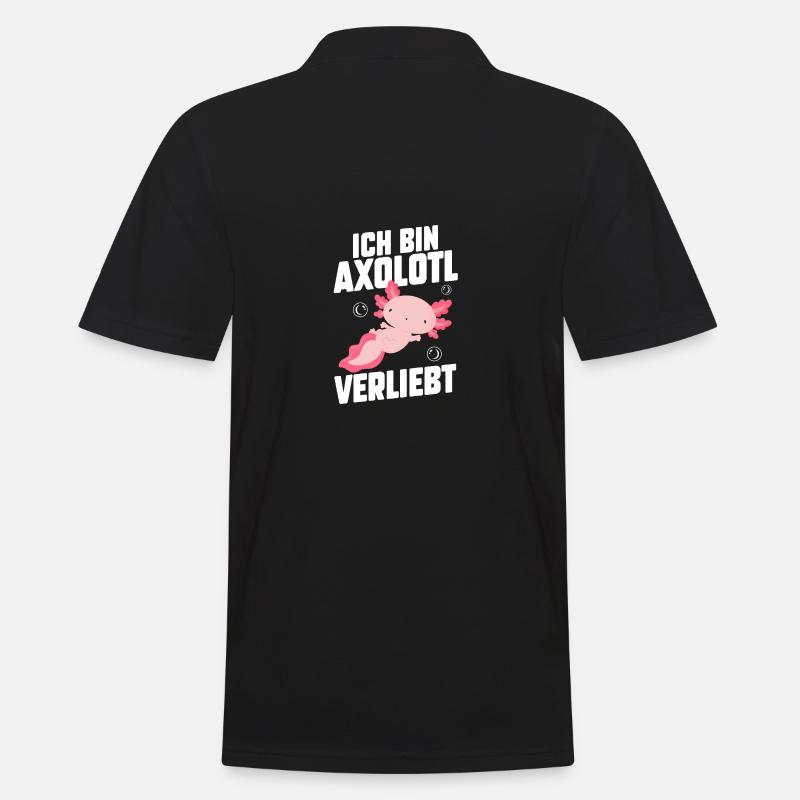 Axolotl - Männer Poloshirt - Schwarz