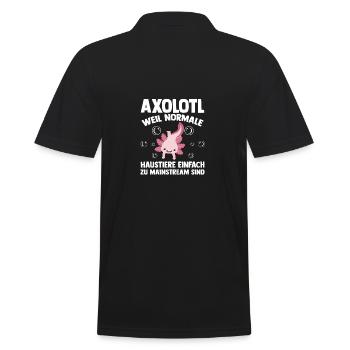Axolotl - Men's Polo Shirt - black - Back - Kai (181cm)