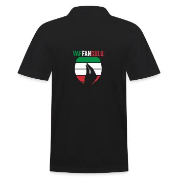 Italy Italian Vaffanculo - Men's Polo Shirt - black - Back - Kai (181cm)