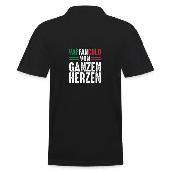 Italy Italian Vaffanculo - Men's Polo Shirt - black - Back - Kai (181cm)