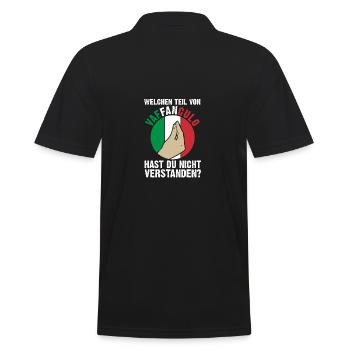 Italien Italiener Vaffanculo - Männer Poloshirt - Schwarz - Hinten - Kai (181cm)