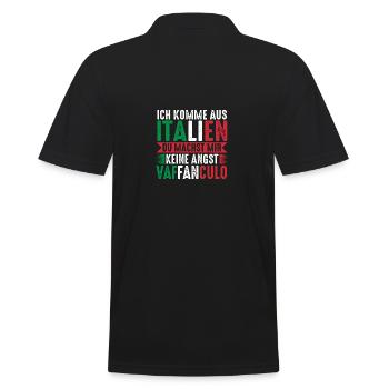 Italy Italian Vaffanculo - Men's Polo Shirt - black - Back - Kai (181cm)