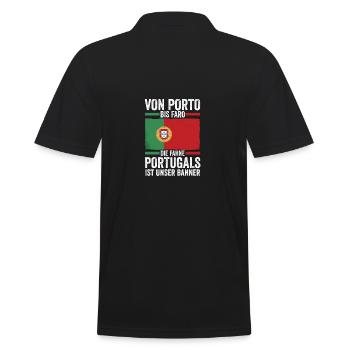 Portugiesen Portugal - Männer Poloshirt - Schwarz - Hinten - Kai (181cm)
