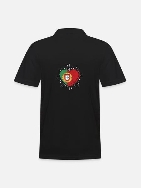 Battement de cœur portugais Portugal - Polo Homme - noir