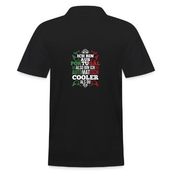 Portugiesen Portugal - Männer Poloshirt - Schwarz - Hinten - Kai (181cm)