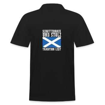 Scots Scottish Scotland - Men's Polo Shirt - black - Back - Kai (181cm)