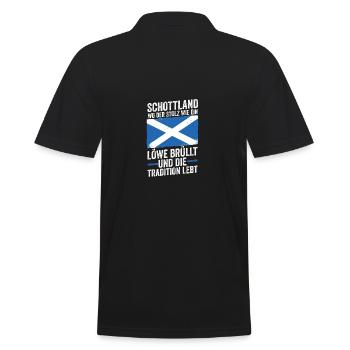 Scots Scottish Scotland - Men's Polo Shirt - black - Back - Kai (181cm)