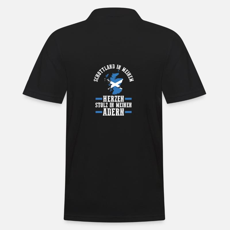 Ecossais Ecosse Ecosse Ecosse - Polo Homme - noir