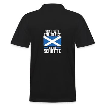 Scots Scottish Scotland - Men's Polo Shirt - black - Back - Kai (181cm)