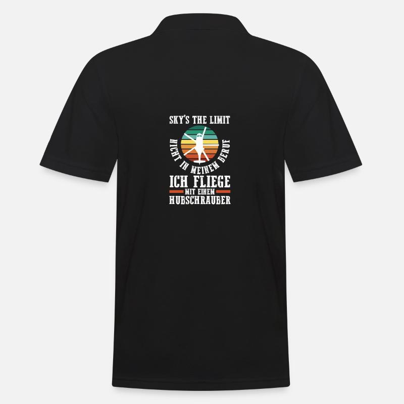 Pilote Hélicoptère Hélicoptère - Polo Homme - noir