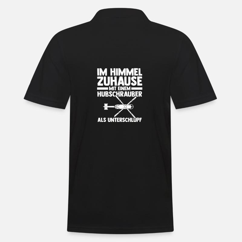 Pilote Hélicoptère Hélicoptère - Polo Homme - noir