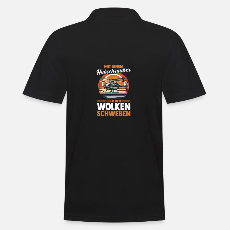 Pilote Hélicoptère Hélicoptère - Polo Homme - noir