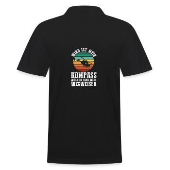 Pilot Flying Aviator Helicopter Helicopter - Men's Polo Shirt - black - Back - Kai (181cm)