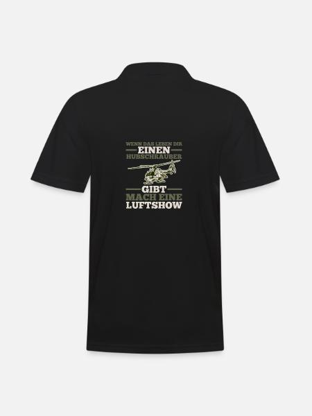 Pilot Helicopter Helicopter - Men's Polo Shirt - black