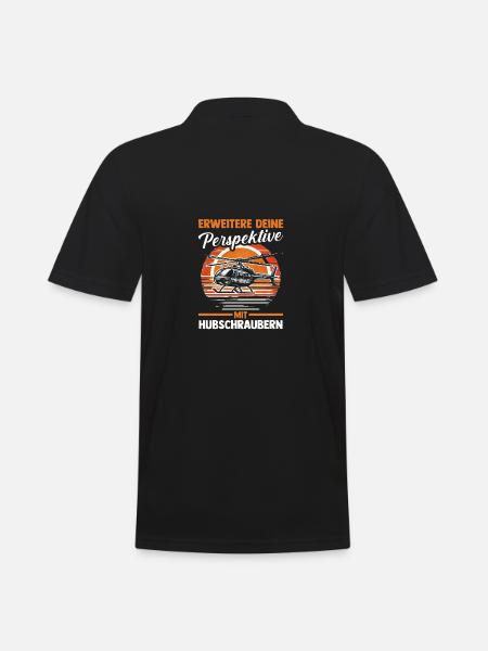 Pilot Helicopter Helicopter - Men's Polo Shirt - black