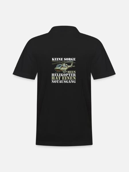 Pilot Helicopter Helicopter - Men's Polo Shirt - black