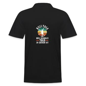 Pilot Helicopter Helicopter - Men's Polo Shirt - black - Back - Kai (181cm)