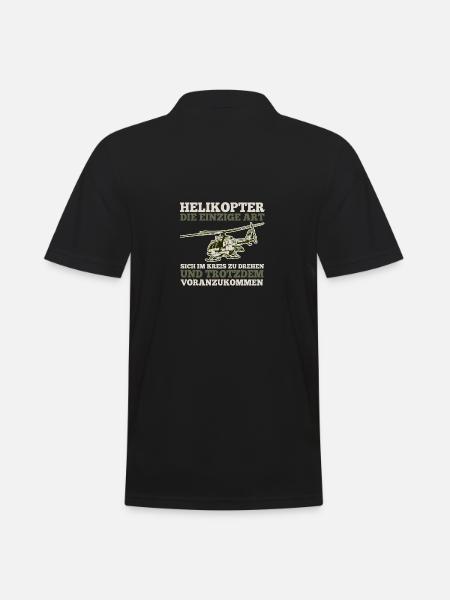 Pilot Helicopter Helicopter - Men's Polo Shirt - black
