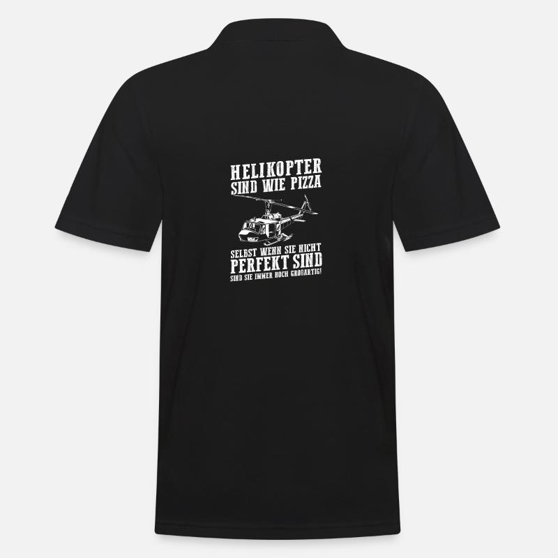 Pilote Hélicoptère Hélicoptère - Polo Homme - noir