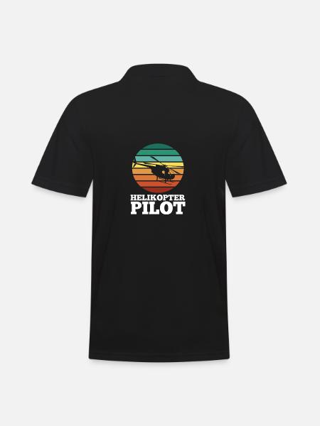 Pilot Helicopter Helicopter - Men's Polo Shirt - black