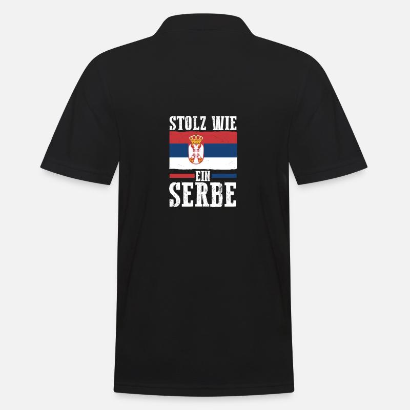 Serbe Serbe Serbie - Polo Homme - noir