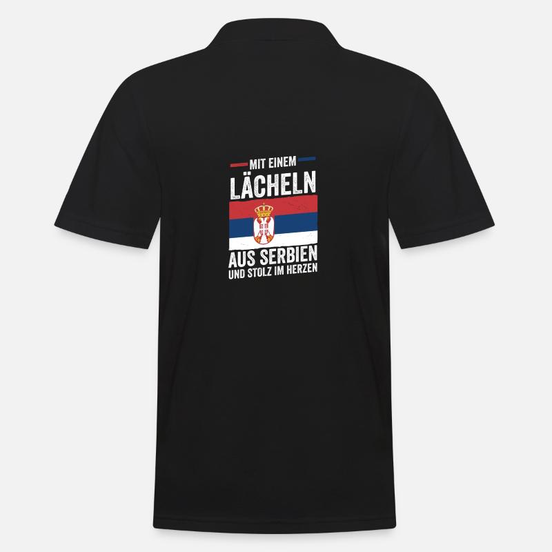 Serbe Serbe Serbie - Polo Homme - noir
