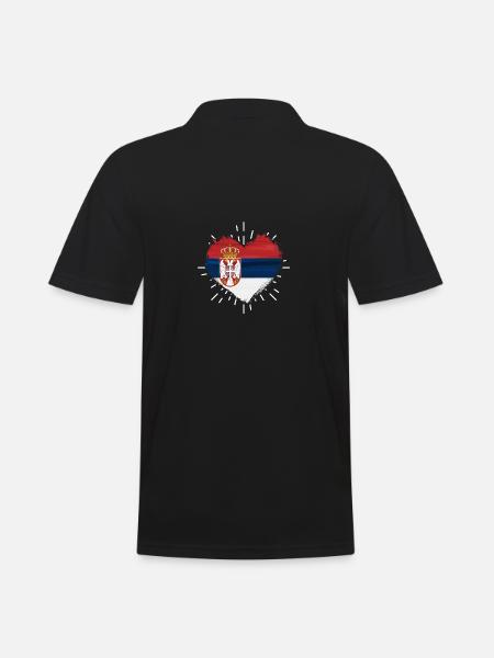 Serbe Serbe Serbie - Polo Homme - noir