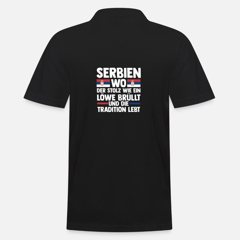 Serben Serbisch Serbien - Männer Poloshirt - Schwarz