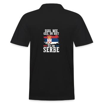 Serbe Serbe Serbie - Polo Homme - noir - Dos - Kai (181cm)